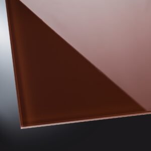 Lackiertes Glas glänzend | Dark Brown 8017 | nach Maß