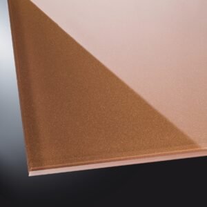 Lackiertes Glas glänzend | Metal Copper 9115 | nach Maß