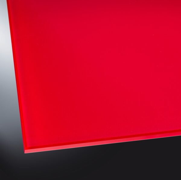 Lackiertes Glas matt | Luminous Red 1586 | nach Maß
