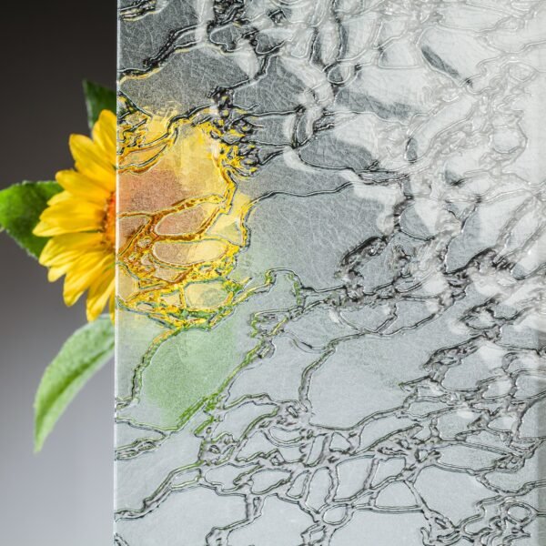 4 mm ESG Ornamentglas Delta blank matt